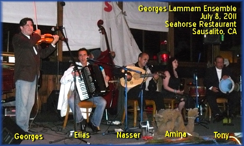 Georges Lammam Ensemble at Seahorse Restaurant in Sausalito, CA
